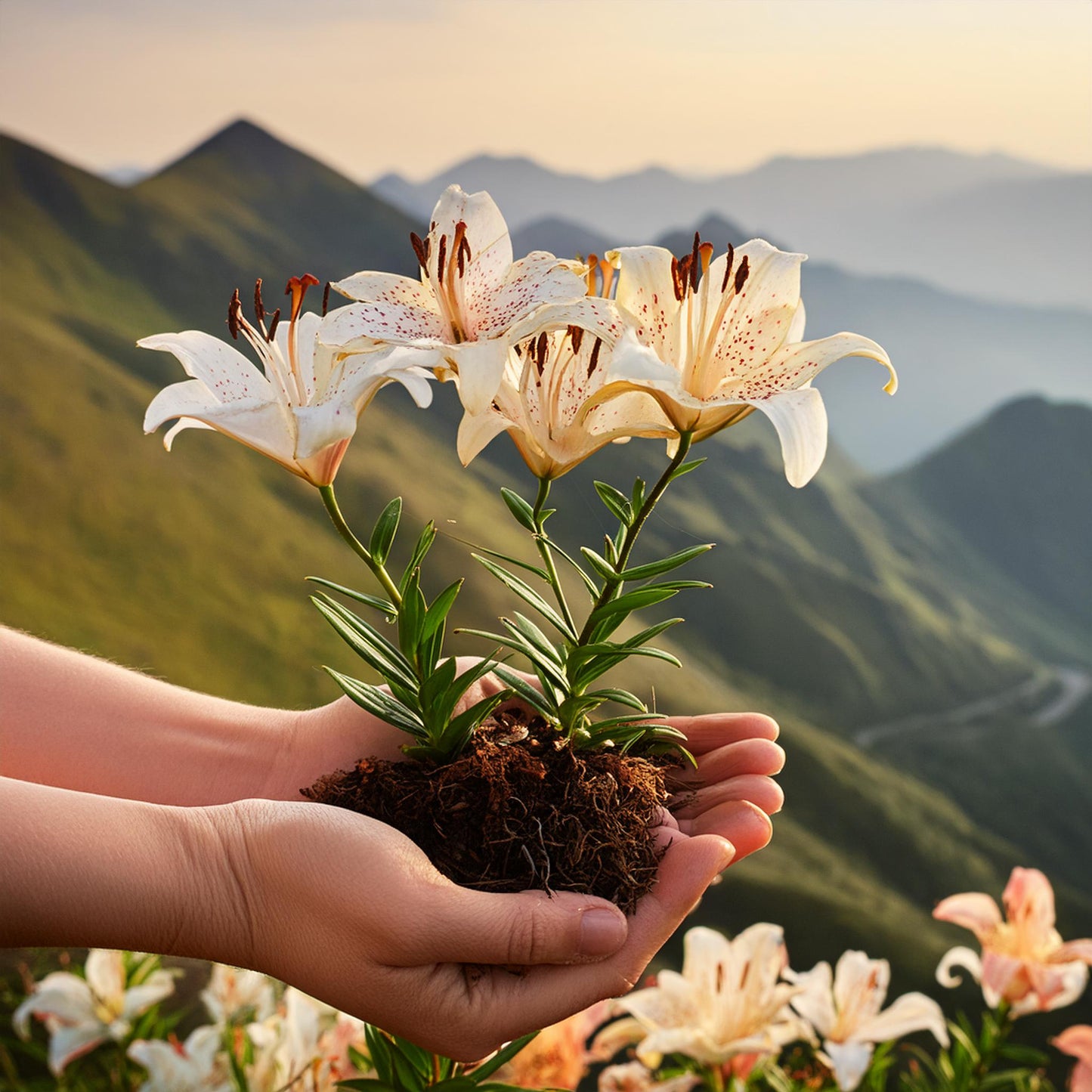 Orientalische Lilien